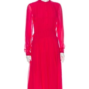 Burberry Silk Midi Length Dress